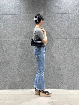 「CHARLES & KEITH（チャールズ & キース）のクロスオーバー エスパドリーユウエッジ（サンダル）」を使った、CHARLES & KEITHさん（レディース・160cm）の夏コーディネート