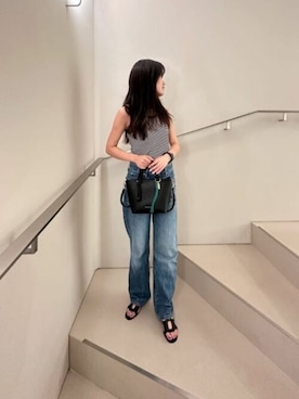 「CHARLES & KEITH（チャールズ & キース）のアイテム（トートバッグ）」を使った、CHARLES & KEITHさん（レディース・160cm）の夏コーディネート