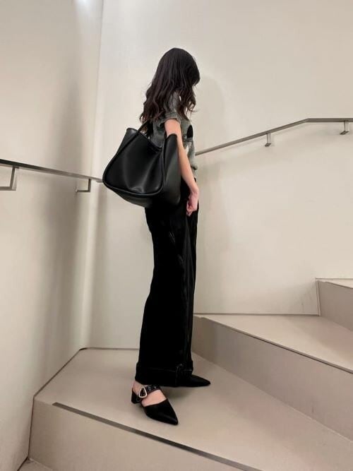 Sepphe セフェ ツイルメタリックバックルポインテッドトゥヒール