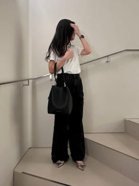 「アイテム（パンプス、ピンク系）」を使った、CHARLES & KEITHさん（レディース・160cm）の夏コーディネート
