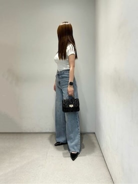 「アイテム（バレエシューズ）」を使った、CHARLES & KEITHさん（レディース・160cm）の夏コーディネート
