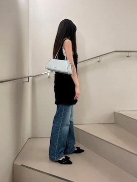 「アイテム（バレエシューズ）」を使った、CHARLES & KEITHさん（レディース・160cm）の夏コーディネート