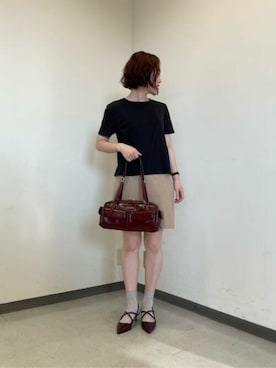「CHARLES & KEITH（チャールズ & キース）のRachel レイチェル イロンゲイテッドマルチポケットショルダーバッグ（ショルダーバッグ）」を使った、CHARLES & KEITHさん（レディース・160cm）の夏コーディネート