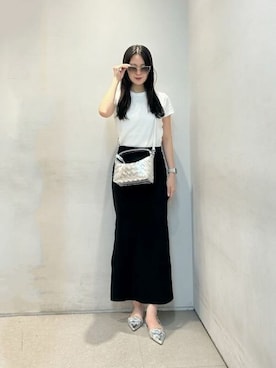 「CHARLES & KEITH（チャールズ & キース）のアイテム（バレエシューズ）」を使った、CHARLES & KEITHさん（レディース・160cm）の夏コーディネート