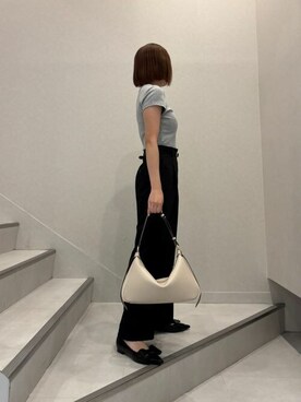 「CHARLES & KEITH（チャールズ & キース）のアイテム（バレエシューズ）」を使った、CHARLES & KEITHさん（レディース・160cm）の夏コーディネート