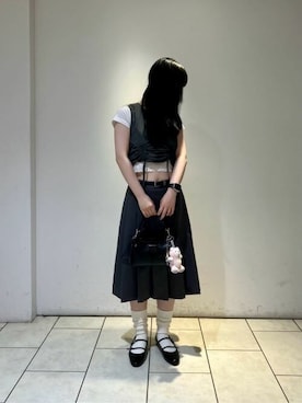 「アイテム（パンプス）」を使った、CHARLES & KEITHさん（レディース・160cm）の夏コーディネート