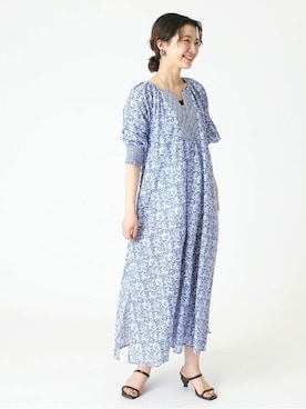 「Simplicite（サンプリシテ）のアイテム（ワンピース/ドレス）」を使った、momokoさん（レディース・159cm）の夏コーディネート