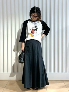 「Simplicite（サンプリシテ）のアイテム（バッグ）」を使った、momokoさん（レディース・159cm）の夏コーディネート