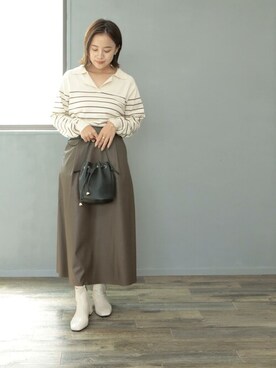 「定番」｜「アイテム（ブーツ）」を使った、sr__aさん（レディース・152cm）の秋コーディネート