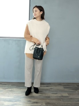 「定番」｜「アイテム（ブーツ）」を使った、sr__aさん（レディース・152cm）の秋コーディネート