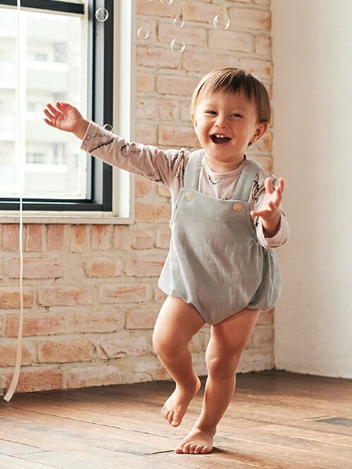 くま様ベージュ1サロペット ToAlice】くまちゃんもこもこサロペット - To Alice