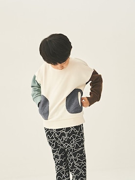 「Daddy Oh Daddy（ダディーオーダディー）のアイテム（スウェット）」を使った、こどもの森e-shopさん（キッズ・110cm）の冬コーディネート
