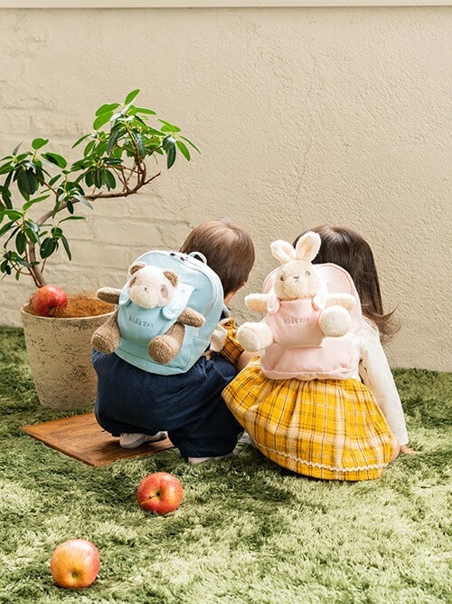 kids zoo（キッズズー）の「モケットぬいぐるみ付リュック