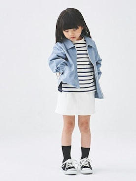 「Daddy Oh Daddy（ダディーオーダディー）のアイテム（ジャケット/アウター）」を使った、こどもの森e-shopさん（キッズ・80cm）の春コーディネート
