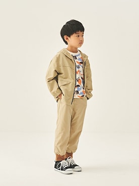 「ナイロンパーカー」｜こどもの森e-shopさん（キッズ・110cm）の春コーディネート