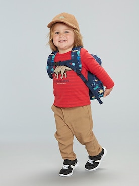 「Moujonjon（ムージョンジョン）のアイテム」を使った、こどもの森e-shopさん（キッズ・90cm）の春コーディネート