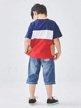 「Daddy Oh Daddy（ダディーオーダディー）のアイテム（トップス）」を使った、こどもの森e-shopさん（キッズ・110cm）の夏コーディネート