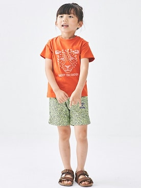 「Daddy Oh Daddy（ダディーオーダディー）のアイテム（トップス）」を使った、こどもの森e-shopさん（キッズ・110cm）の夏コーディネート
