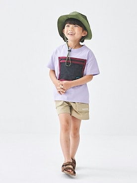 「Daddy Oh Daddy（ダディーオーダディー）のアイテム（トップス）」を使った、こどもの森e-shopさん（キッズ・110cm）の夏コーディネート