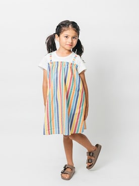 「アイテム（ワンピース/ドレス）」を使った、こどもの森e-shopさん（キッズ・110cm）の夏コーディネート
