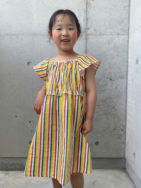 「キッズファッション」｜「アイテム（ワンピース/ドレス）」を使った、こどもの森e-shopさん（キッズ・113cm）の夏コーディネート