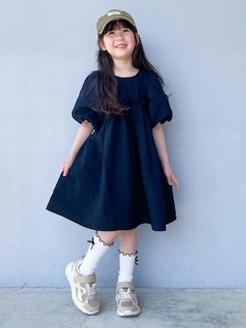 「アイテム（ワンピース/ドレス）」を使った、こどもの森e-shopさん（キッズ・117cm）の夏コーディネート
