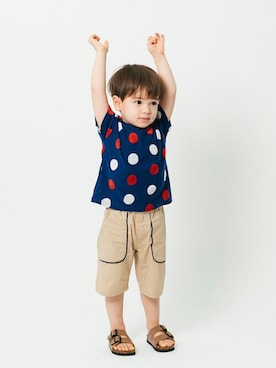 「Moujonjon（ムージョンジョン）のアイテム」を使った、こどもの森e-shopさん（キッズ・90cm）の夏コーディネート