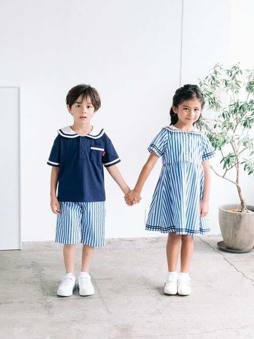 ストライプ柄ハーフパンツ 36サイズ pants331_1.jpg