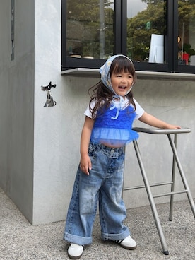 「TARKER（ターカー）のアイテム」を使った、こどもの森e-shopさん（キッズ・100cm）の夏コーディネート