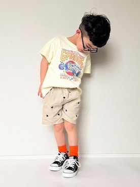 「TARKER（ターカー）のアイテム」を使った、こどもの森e-shopさん（キッズ・101cm）の夏コーディネート