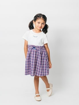 「アイテム（ワンピース/ドレス）」を使った、こどもの森e-shopさん（キッズ・110cm）の夏コーディネート