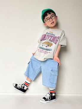 「TARKER（ターカー）のアイテム」を使った、こどもの森e-shopさん（キッズ・101cm）の夏コーディネート