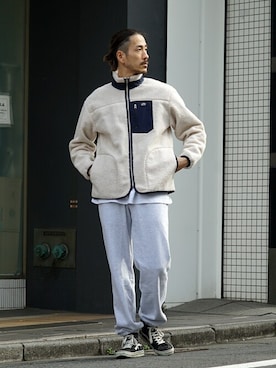 「アイテム（ブルゾン）」を使った、UNIIT ZOZOTOWN店さん（メンズ・182cm）の冬コーディネート