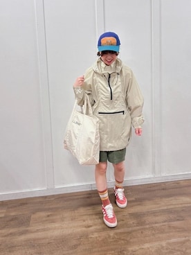 「BeanOutsider」｜「アイテム（キャップ）」を使った、LLB桂川店さん（レディース・161cm）の夏コーディネート