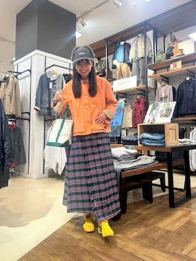 「L.L.Bean（エルエルビーン）のアイテム（トートバッグ）」を使った、LLB桂川店さん（レディース・161cm）の秋コーディネート