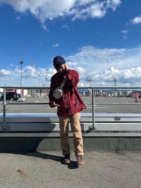 「アイテム（ボディバッグ/ウエストポーチ）」を使った、LLB桂川店さん（レディース・161cm）の秋コーディネート