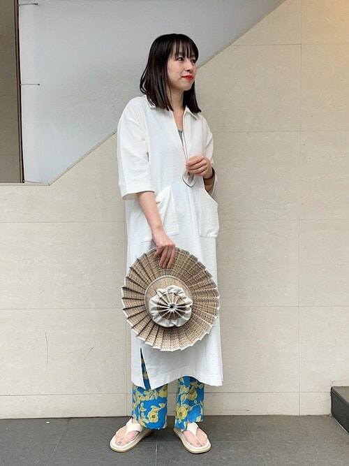 Fair Lady◆ツートンワイドバンド ウェッジサンダル 白/202234 Fair Lady◇ツートンワイドバンド ウェッジサンダル 白/202234