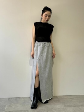 「LA BELLE ETUDE（ラベルエチュード）のアイテム（Tシャツ/カットソー）」を使った、LA BELLE ETUDEさん（レディース・163cm）の夏コーディネート