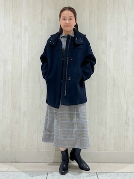 「TAION（タイオン）のアイテム（その他アウター）」を使った、minamiさん（レディース・157cm）の秋コーディネート