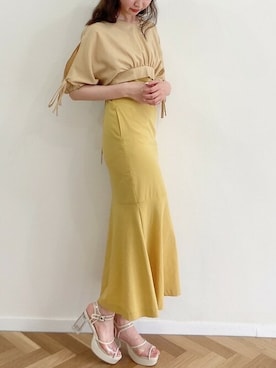 「イエローコーデ」｜marinさん（レディース・164cm）の春コーディネート