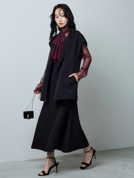 「アイテム（スーツセット）」を使った、RUIRUEBOUTIQUEさん（レディース・161cm）の秋コーディネート