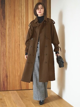 「RUIRUE BOUTIQUE（ルイルエブティック）のアイテム（トレンチコート）」を使った、RUIRUEBOUTIQUEさん（レディース・166cm）の冬コーディネート