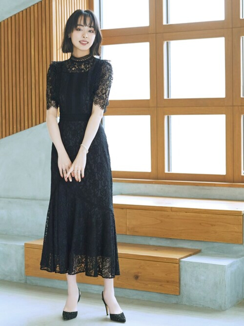 新品 RUIRUE BOUTIQUE バックリボンフレアーレースワンピース 3L RUIRUE BOUTIQUE（ルイルエブティック） ドレス 「オケージョン対応