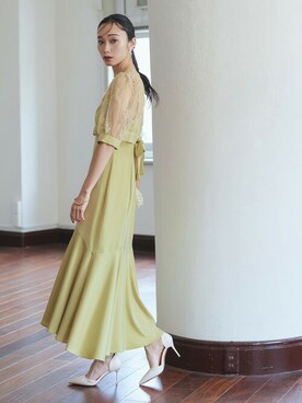 「RUIRUE BOUTIQUE（ルイルエブティック）のアイテム（ドレス）」を使った、RUIRUEBOUTIQUEさん（レディース・161cm）の秋コーディネート