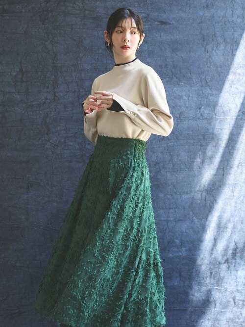 洗える ｜ アンチピリング バイカラー ニット ｜ 長袖 ニットトップス