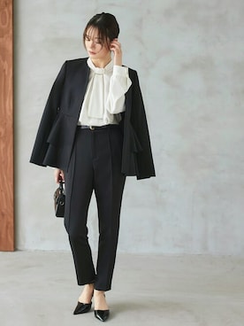 「アイテム（スーツセット）」を使った、RUIRUEBOUTIQUEさん（レディース・163cm）の春コーディネート