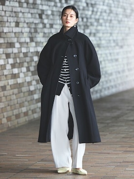 「アイテム（その他アウター、ブラック系）」を使った、RUIRUEBOUTIQUEさん（レディース・165cm）の秋コーディネート
