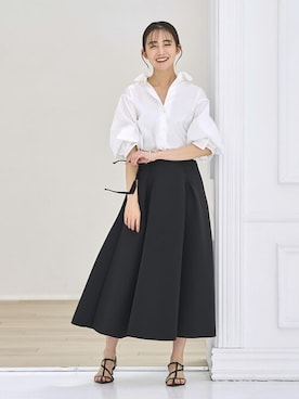 ブラウス シャツ 洗える ｜ 2way プレシャス スタンダード シャツ ( ボウタイ 付 ) ｜ レディース ボウタイブラウス 体型カバー 長袖 オ セール】洗える ｜ 2way プレシャス スタンダード シャツ
