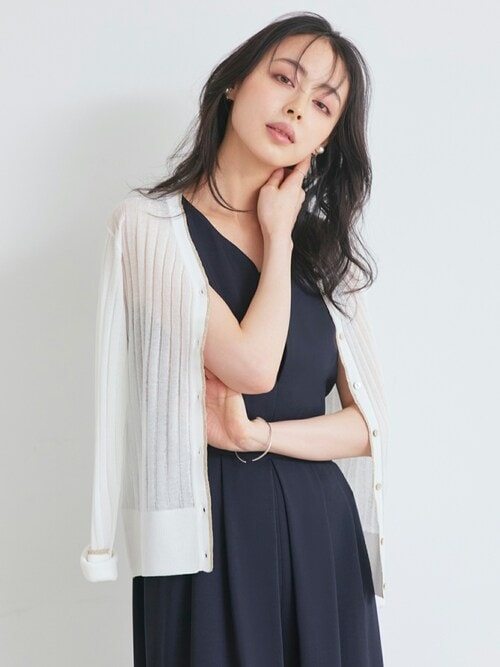 セール】洗える ｜ レース カーデ ＆ キーネック オールインワン