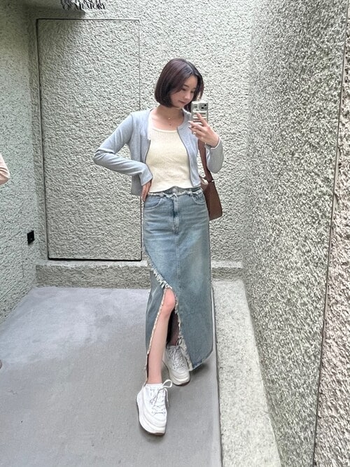 enlikeページ デニムライクタックワイドパンツ - SOÉJU online store｜上質な